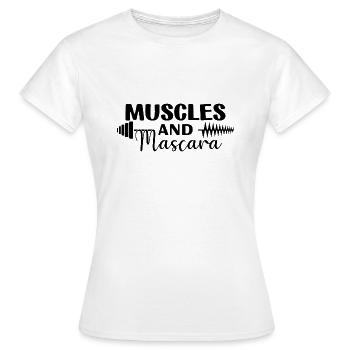Muscle et mascara - T-shirt Femme - blanc - Devant - AI Model Female 172 dark (172cm)