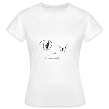 Komisches Gesicht - Frauen T-Shirt - Weiß - Vorne - AI Model Female 172 dark (172cm)