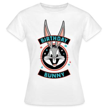 Looney Tunes Bugs Bunny Birthday Bunny - T-shirt Femme - blanc - Devant - AI Model Female 172 dark (172cm)