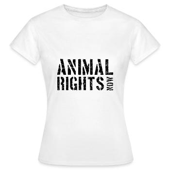 ANIMAL RIGHTS NOW - Frauen T-Shirt - Weiß - Vorne - AI Model Female 172 dark (172cm)
