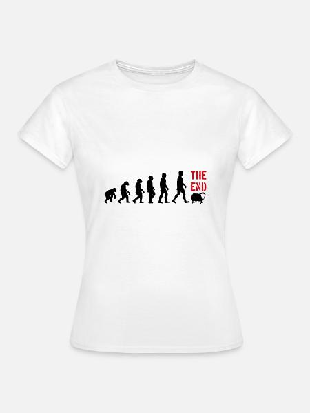 EVOLUTION MENSCH LUSTIG WITZIG DARWIN - Frauen T-Shirt - Weiß