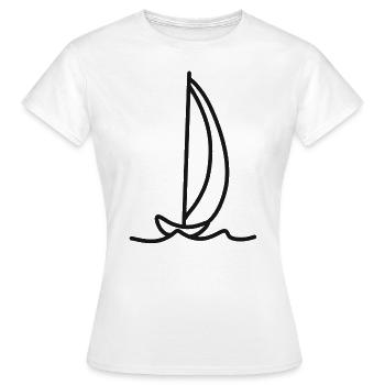 Voile marin bateau à voile capitaine navire - T-shirt Femme - blanc - Devant - AI Model Female 172 dark (172cm)