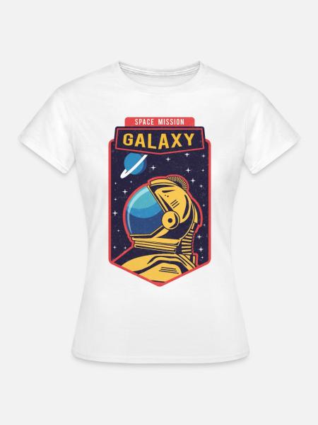 Space Galaxy Grafik - Frauen T-Shirt - Weiß