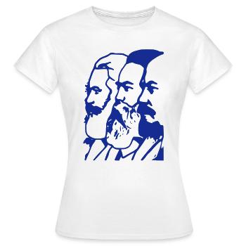 marx / frans / lénine - T-shirt Femme - blanc - Devant - AI Model Female 172 dark (172cm)