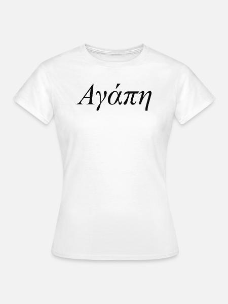 Griechisch "Liebe" - Frauen T-Shirt - Weiß