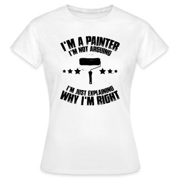Peintre et peintre peintre peintre peinture - T-shirt Femme - blanc - Devant - AI Model Female 172 dark (172cm)