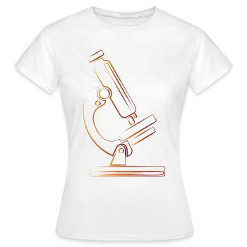 Cadeau rétro science recherche microscope - T-shirt Femme - blanc - Devant - AI Model Female 172 dark (172cm)