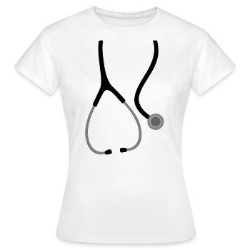 stethoscope 2 - Women's T-Shirt - white - Front - AI Model Female 172 dark (172cm)