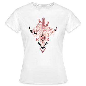 arizona cactus cowskull 2 - Women's T-Shirt - white - Front - AI Model Female 172 dark (172cm)