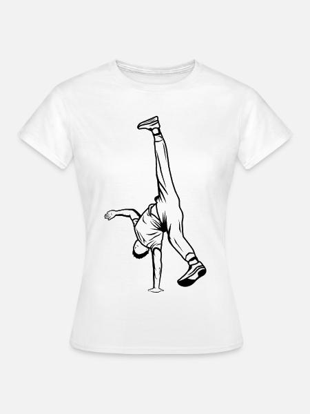 B Boy Skizze - Frauen T-Shirt - Weiß