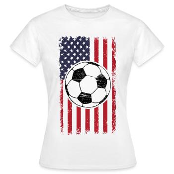 USA Football Pride World Cup T-Shirt - Women's T-Shirt - white - Front - AI Model Female 172 dark (172cm)