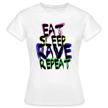 Rave Repeat - Women's T-Shirt - white - Front - AI Model Female 172 dark (172cm)