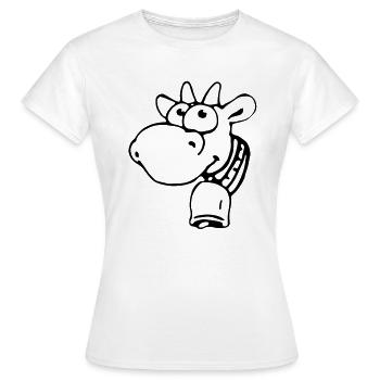 Cow - Women's T-Shirt - white - Front - AI Model Female 172 dark (172cm)
