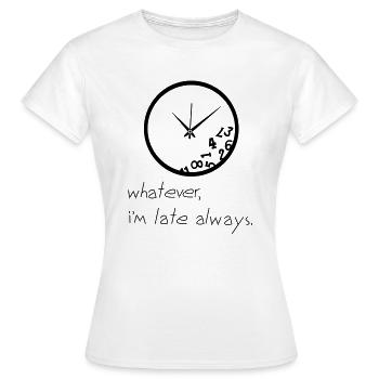 Late Clock - Frauen T-Shirt - Weiß - Vorne - AI Model Female 172 dark (172cm)