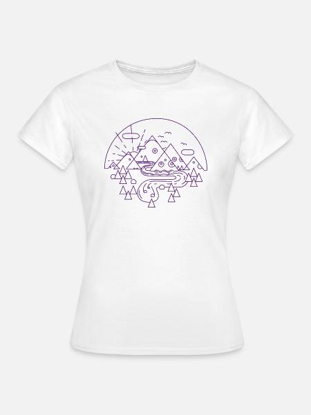 Evil Mountains - Frauen T-Shirt - Weiß