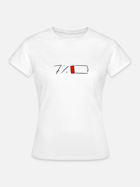 7% Akku - Frauen T-Shirt - Weiß