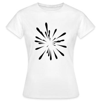 eclat tache peinture - T-shirt Femme - blanc - Devant - AI Model Female 172 dark (172cm)