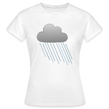 Regenwolke 2 - Frauen T-Shirt - Weiß - Vorne - AI Model Female 172 dark (172cm)