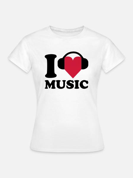 I love Music - Frauen T-Shirt - Weiß