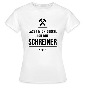 Ich bin Schreiner - Frauen T-Shirt - Weiß - Vorne - AI Model Female 172 dark (172cm)