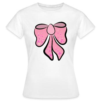 schöne rosa, pinke Schleife , Geschenkidee - Frauen T-Shirt - Weiß - Vorne - AI Model Female 172 dark (172cm)