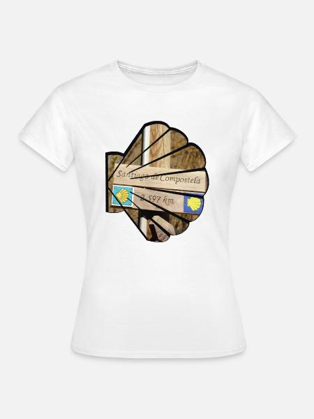 Jakobsweg - Frauen T-Shirt - Weiß