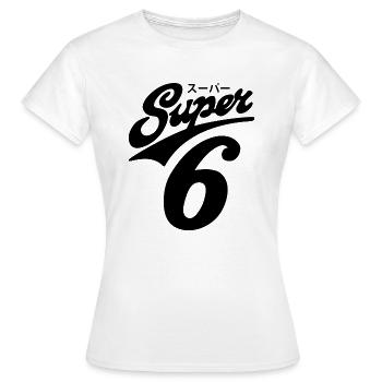 Super 6 - Women's T-Shirt - white - Front - AI Model Female 172 dark (172cm)
