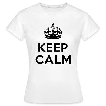 Keep calm Your Text - T-shirt Femme - blanc - Devant - AI Model Female 172 dark (172cm)