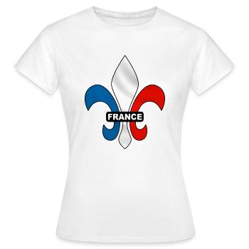 france - fleur de lys - T-shirt Femme - blanc - Devant - AI Model Female 172 dark (172cm)