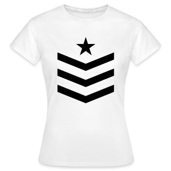 Insigne de la médaille de l'armée - T-shirt Femme - blanc - Devant - AI Model Female 172 dark (172cm)