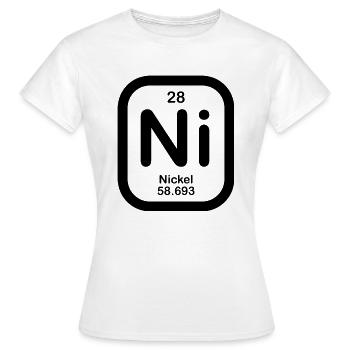 nickel en noir - T-shirt Femme - blanc - Devant - AI Model Female 172 dark (172cm)