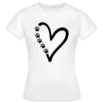 Chien chien - T-shirt Femme - blanc - Devant - AI Model Female 172 dark (172cm)