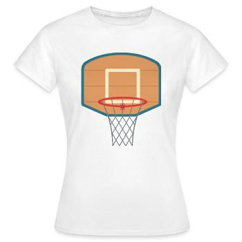 Basketball Basket - Women's T-Shirt - white - Front - AI Model Female 172 dark (172cm)