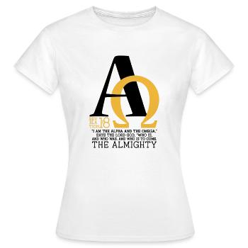 ICH BIN das Alpha und Omega - Frauen T-Shirt - Weiß - Vorne - AI Model Female 172 dark (172cm)