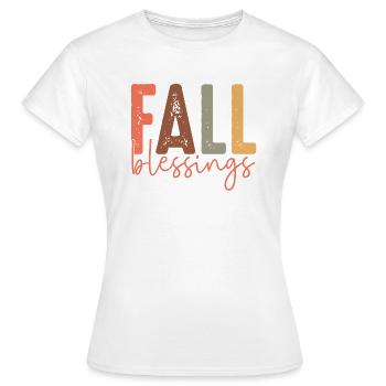 Bénédictions d’automne - T-shirt Femme - blanc - Devant - AI Model Female 172 dark (172cm)