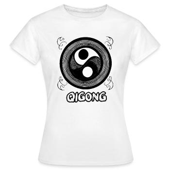 Qigong Méditation Tai Arts Martiaux Taoïsme 4 - T-shirt Femme - blanc - Devant - AI Model Female 172 dark (172cm)