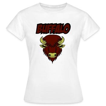 buffle 001 - T-shirt Femme - blanc - Devant - AI Model Female 172 dark (172cm)