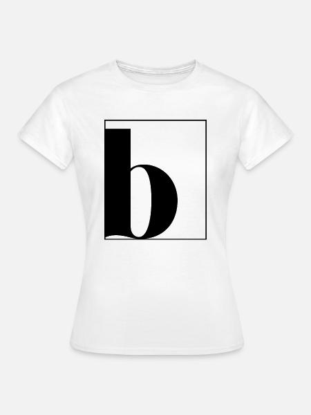 Buchstaben-Alphabet b - Frauen T-Shirt - Weiß