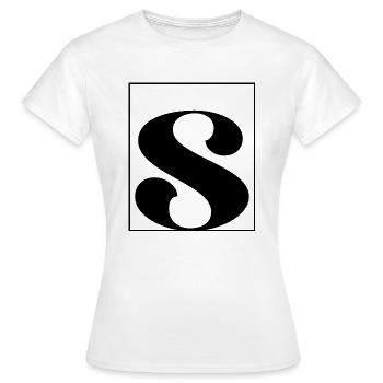 Lettre alphabet s - T-shirt Femme - blanc - Devant - AI Model Female 172 dark (172cm)