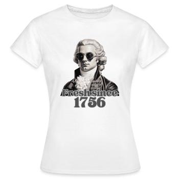 Frischer Mozart - Frauen T-Shirt - Weiß - Vorne - AI Model Female 172 dark (172cm)