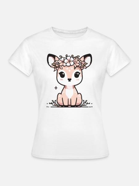 süßes Reh - Frauen T-Shirt - Weiß