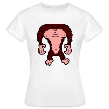 Funny Gorilla Body Headless Halloween Costume - Women's T-Shirt - white - Front - AI Model Female 172 dark (172cm)