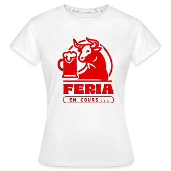 Feria en cours - T-shirt Femme - blanc - Devant - AI Model Female 172 dark (172cm)