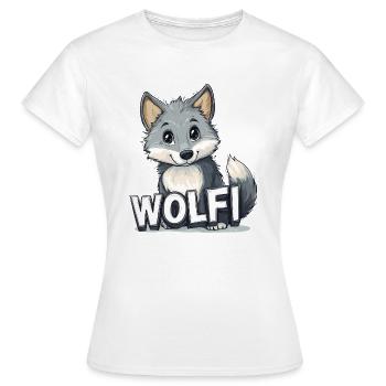 Wolfi - Votre nom d’animal de compagnie - T-shirt Femme - blanc - Devant - AI Model Female 172 dark (172cm)