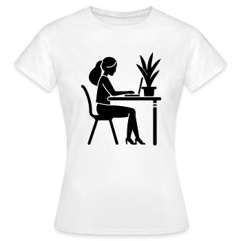 Learning, Studying, Working - Women's T-Shirt - white - Front - AI Model Female 172 dark (172cm)