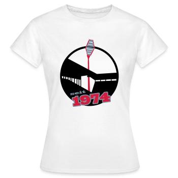 Depuis 1974 - T-shirt Femme - blanc - Devant - AI Model Female 172 dark (172cm)