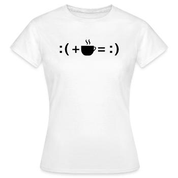 Formula For Happiness (Coffee) - T-shirt Femme - blanc - Devant - AI Model Female 172 dark (172cm)