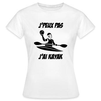 kayak polo - T-shirt Femme - blanc - Devant - AI Model Female 172 dark (172cm)