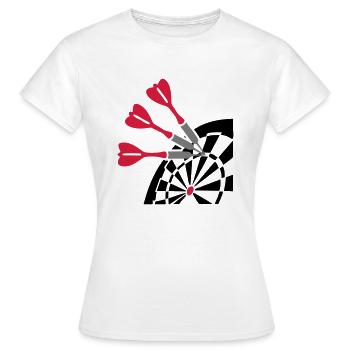 Fléchettes flèche fléchettes - T-shirt Femme - blanc - Devant - AI Model Female 172 dark (172cm)