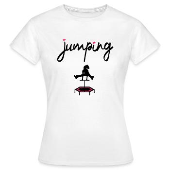 jumping trampoline girl jump jump gift - Women's T-Shirt - white - Front - AI Model Female 172 dark (172cm)